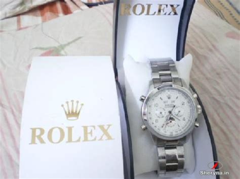 rolex antimagnetic moonphase chronograph watch